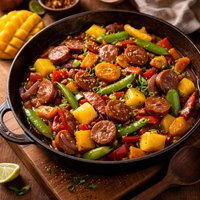 Mango Andouille Stir Fry