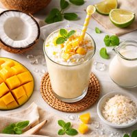 Mango Coconut Batido Milkshake