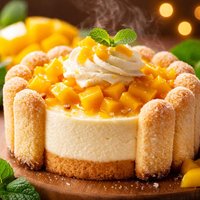 Mango Creamy Cheese Charlotte