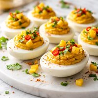 Mango Curry Deviled Eggs