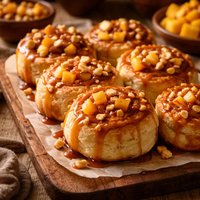 Mango Macadamia Caramel Rolls