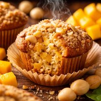 Mango Macadamia Muffins