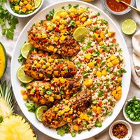 Mango Pineapple Chicken with Mandarin Rice Salad