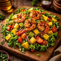 Mango Salad with Grilled Shrimp
