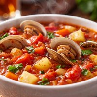 Manhattan Style Crock Pot Clam Chowder