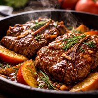 Maple and Apple Braised Lamb Shoulder Chops