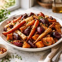 Maple Baked Root Vegetables