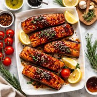 Maple Balsamic Glazed Salmon