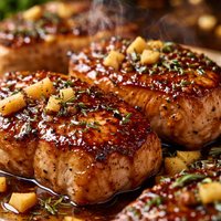 Maple Cider Glazed Boneless Pork Chops