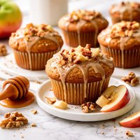 Maple Drizzled Apple Muffins