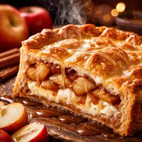 Maple Glazed Cream Cheese Apple Pie