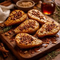 Maple Grilled Pears with Brown Sugar and Cinnamon
