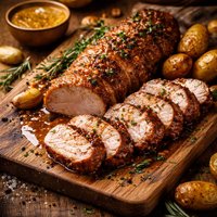 Maple Mustard Glazed Pork Tenderloin