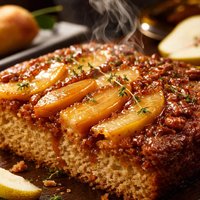 Maple Pear Upside Down Cake