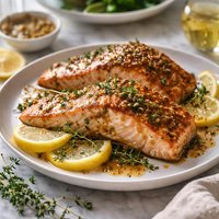 Maple Thyme Mustard Salmon