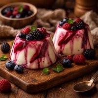 Marbled Berry Panna Cotta
