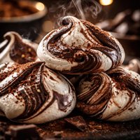 Marbled Chocolate Meringues