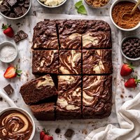 Marbled Chocolate Mud Cake