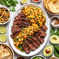 Margarita Beef with Orange Salsa Tex Mex