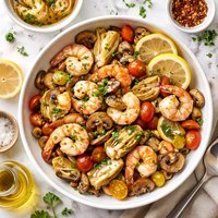 Marinated Artichoke Hearts Shrimp and Mushrooms