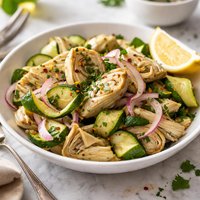 Marinated Artichoke with Zucchini and Onion