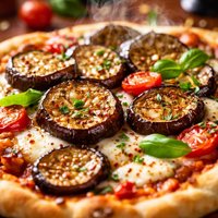 Marinated Baby Eggplant Aubergine Pizza
