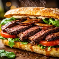 Marinated Flank Steak Sandwiches