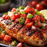Marinated Grilled Chicken with Watermelon Salsa