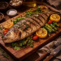 Marinated Grilled Striped Bass
