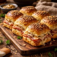 Marinated Ham Swiss Buns Appetizer