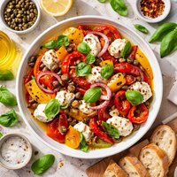 Marinated Peppers and Mozzarella