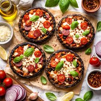 Marinated Portabella Mushrooms Pizzas