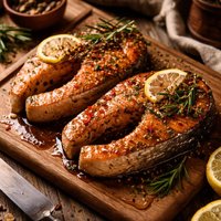 Marinated Salmon Steaks