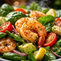 Marinated Shrimp and Spinach Salad