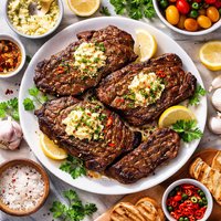 Marinated Steaks with a Tangy Butter