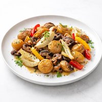 Market Mix Roasted Potatoes Fennel Mushrooms and Peppers