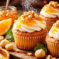 Marmalade Macadamia Cupcakes