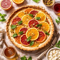 Marsala Cheese Tart with Oranges
