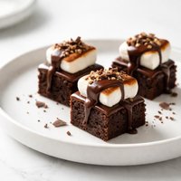 Marshmallow Brownie Bites with Chocolate Ganache
