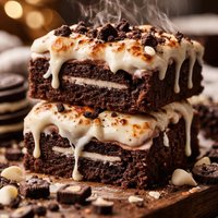 Marshmallow White Chocolate Covered Oreo Brownies