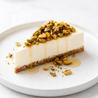 Mascarpone Cheesecake with Honeyed Pistachios