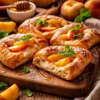 Mascarpone Stuffed Peach Pastries