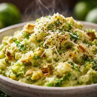 Mashed Brussels Sprouts with Parmesan and Cream