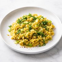 Mashed Plantains with Leeks and Fresh Herbs