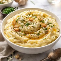 Mashed Potatoes with Garlic and Bleu Cheese