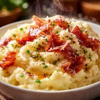 Mashed Potatoes with Prosciutto and Parmesan Cheese