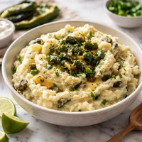 Mashed Potatoes with Roasted Poblano Chilies