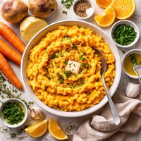 Mashed Rutabaga with Carrots and Orange