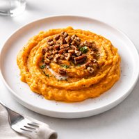 Mashed Sweet Potatoes with Pecans