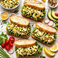 Mayonnaise Free Egg Salad Sandwiches
